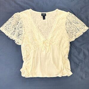 Daytrip White Lace Blouse
